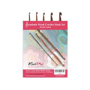 Curtzy Bamboo Wood Crochet Hooks with Plastic Cable 16 Pairs - 2-12mm Sizes - Tunisian Hook Needles Set with Bead Ends - for Knitting Yarn, Weave CR