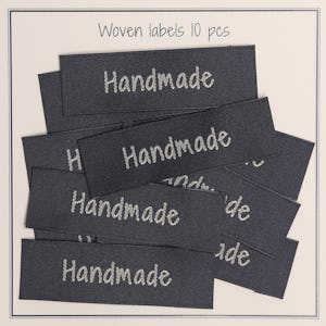 Fabric Labels 'Hand Made With Love' Sew On Craft Clothing Label Tags 65x15mm