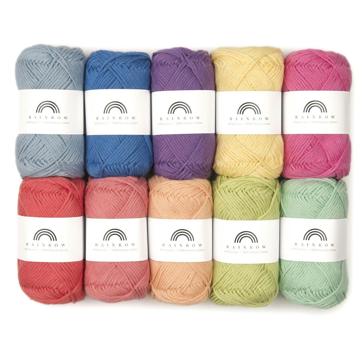 Rainbow Cotton 8/8 Color Pack 09 | Yarn | Hobbii - Hobbii.co.uk