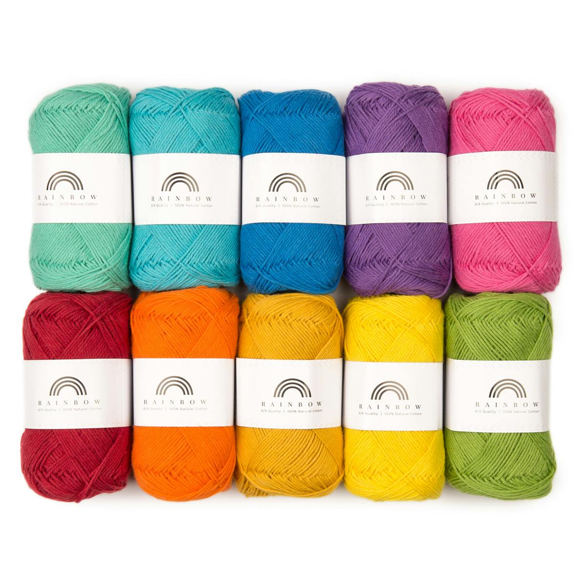 Rainbow Cotton 8/4 Color Pack (1-8) | Yarn | Hobbii - Hobbii.com