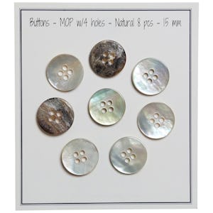 1 5/8 Genuine Blacklip Mother of Pearl Carved Buttons 