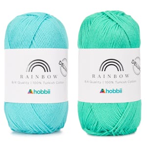 COHEALI 1 Roll 5 Strands of Rainbow Cotton Color Yarn Hand Knitting Yarn  Gradient Cotton Yarn Rainbow Yarn for Crocheting Weaving Yarn Cotton Craft