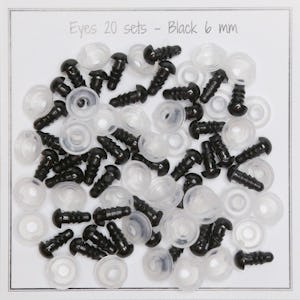 Safety eyes polyester 10mm black