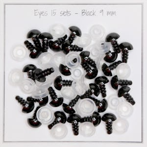 8mm to 27mm Safety Eyes With Eye Lids 10 Pair Mix Colors Teddy Bears, Dolls  PEEL